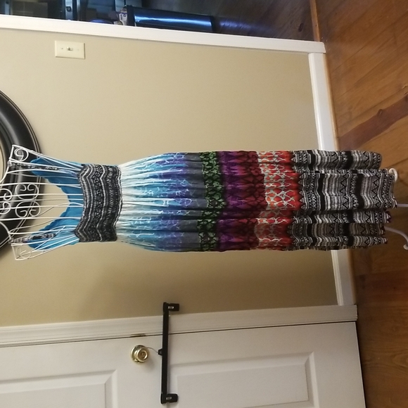 Aqua Blue women's sundress - Picture 6 of 8